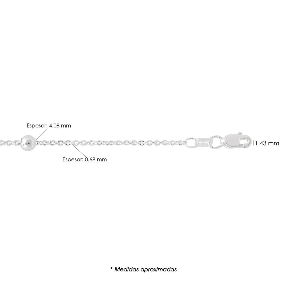 Cadena de Plata Ancla 40 Diamantada Viviana 400 0x1 Larga AN040DV40001LA