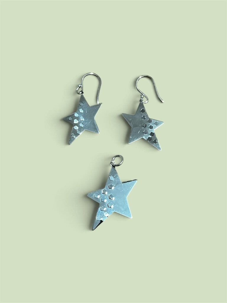 Aretes y Dije Estrella Fugaz