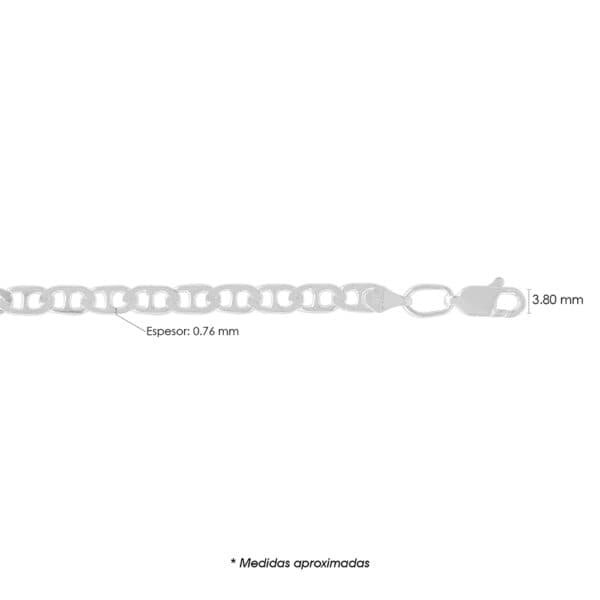 CADENA GUCHI ANCLA MARTILLADA ZEGRINADA GA090MZ