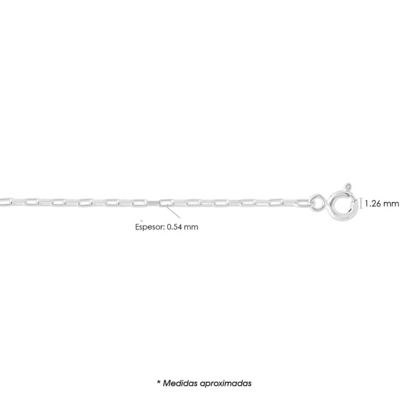 Cadena de Plata Lunga 24 LN024