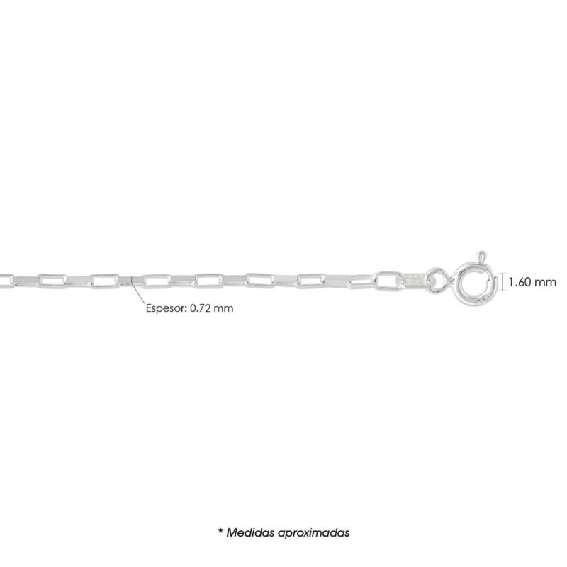 Cadena de Plata Lunga 25 LN035