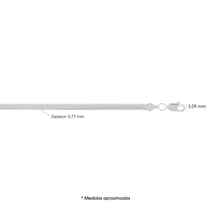 Cadena de Plata Super Flex 40 Ovalada SF040OV